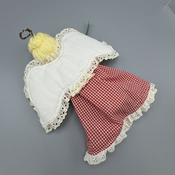 Vtg Sandra Claus Shoppe Christmas Tree Topper Stocking Angel  Kitschy Country - Picture 7 of 9